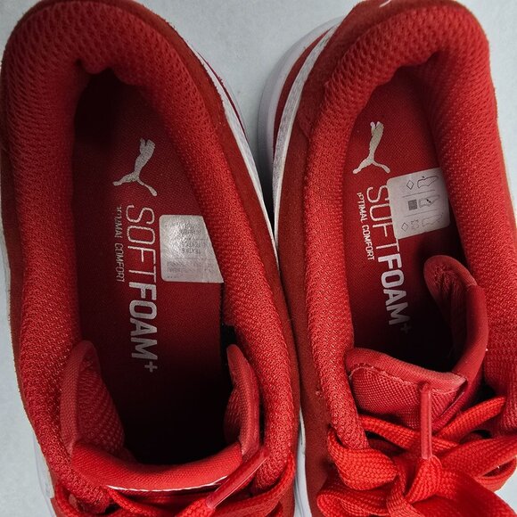 Puma Kids Smash V2 365176-03 Red White Lace-Up Tennis Shoes Sneakers US 5C EU 37 - Picture 10 of 12